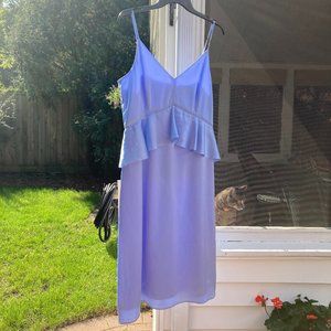 Banana Republic periwinkle satin peplum dress